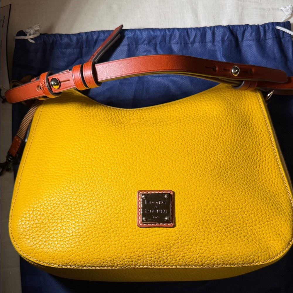 Dooney & Bourke Yellow and Brown Shoulder Bag